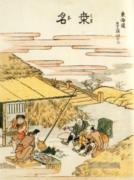 Kuwana 2 Katsushika Hokusai Ukiyoe Ölgemälde